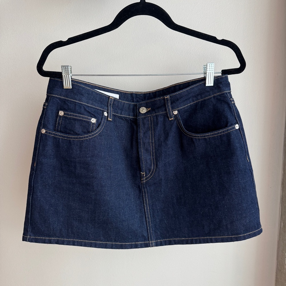 Zara Dark Blue Denim Mini Skirt